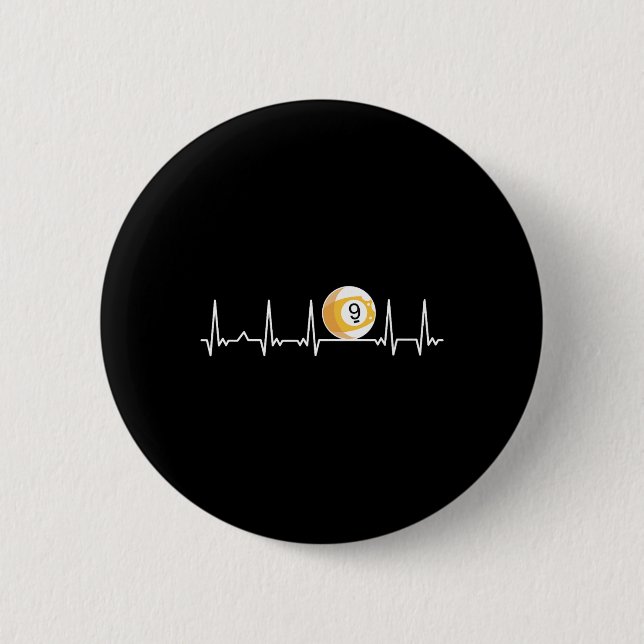 Billiard Heartbeat Snooker Pool Chalk Billiard Pla Button (Vorderseite)