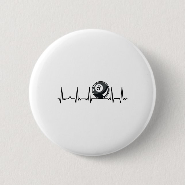 Billiard Heartbeat Snooker Pool Chalk Billiard Pla Button (Vorderseite)