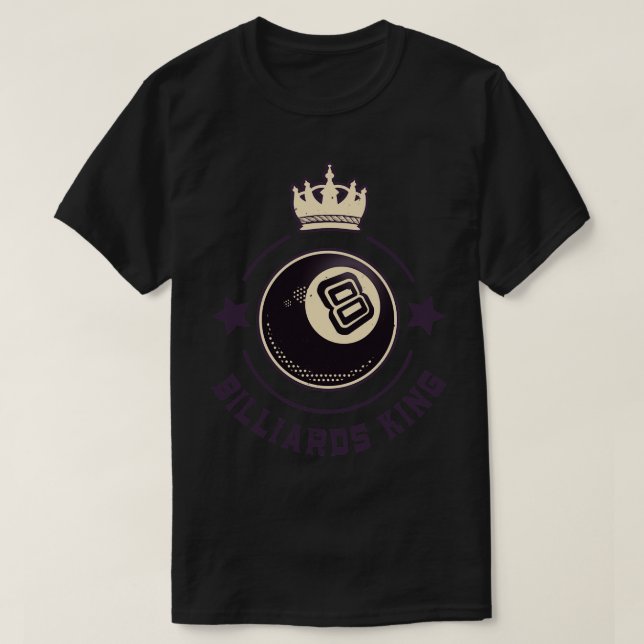 Billiard King 8Ball Retro Snooker 1 T-Shirt (Design vorne)