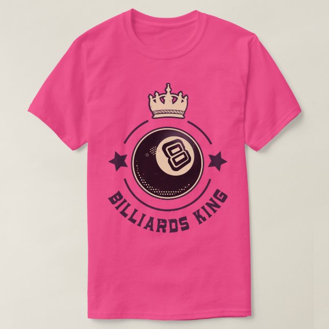 Billiard King 8Ball Retro Snooker 1 T-Shirt (Design vorne)