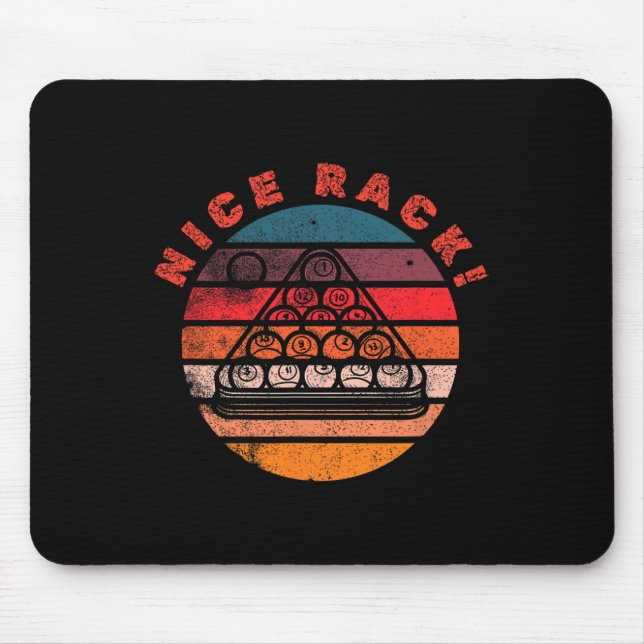 Billiard Nice Rack Players Funny Billiard Vintag Mousepad (Vorne)