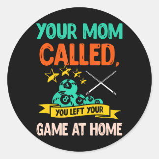 Billiard Player Billard 8-Ball Pool Runder Aufkleber