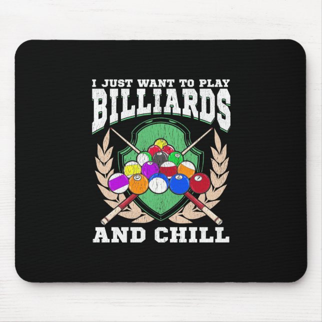 Billiard Player | Billard spielen Mousepad (Vorne)
