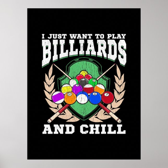 Billiard Player | Billard spielen Poster (Vorne)