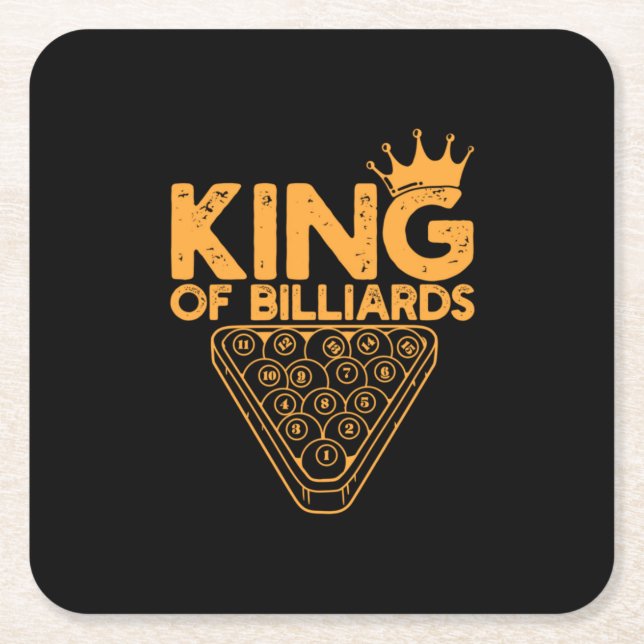 Billiard Player | Billardkönig Rechteckiger Pappuntersetzer (Vorderseite)
