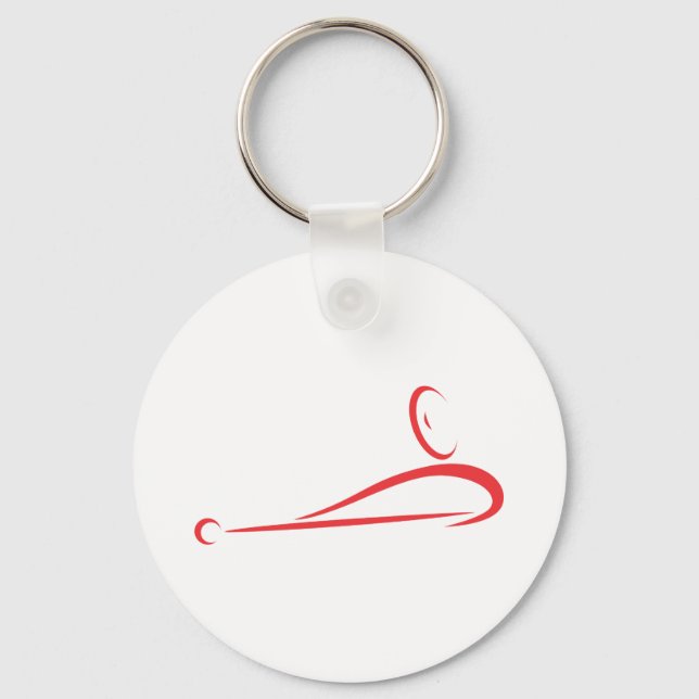 Billiard Player Icon Schlüsselanhänger (Vorderseite)
