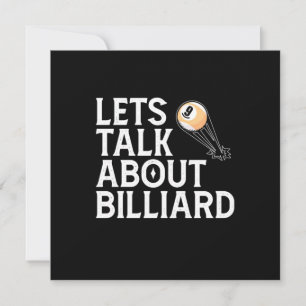 Billiard Player Lasse über Billiard Einladung