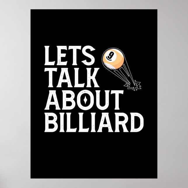 Billiard Player | Lasse über Billiard Poster (Vorne)