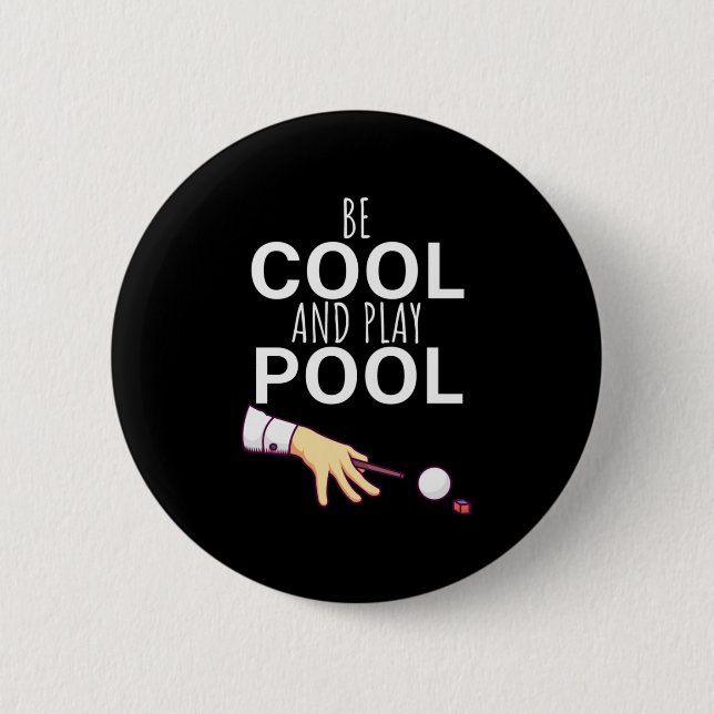Billiard Player | Seid Cool Snooker Button (Vorderseite)
