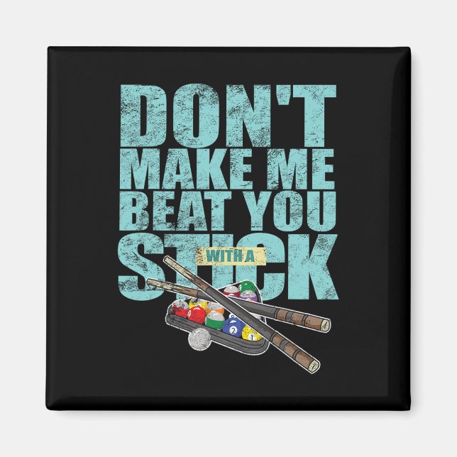 Billiard Player Shoot Pool Snooker Cue Magnet (Vorne)