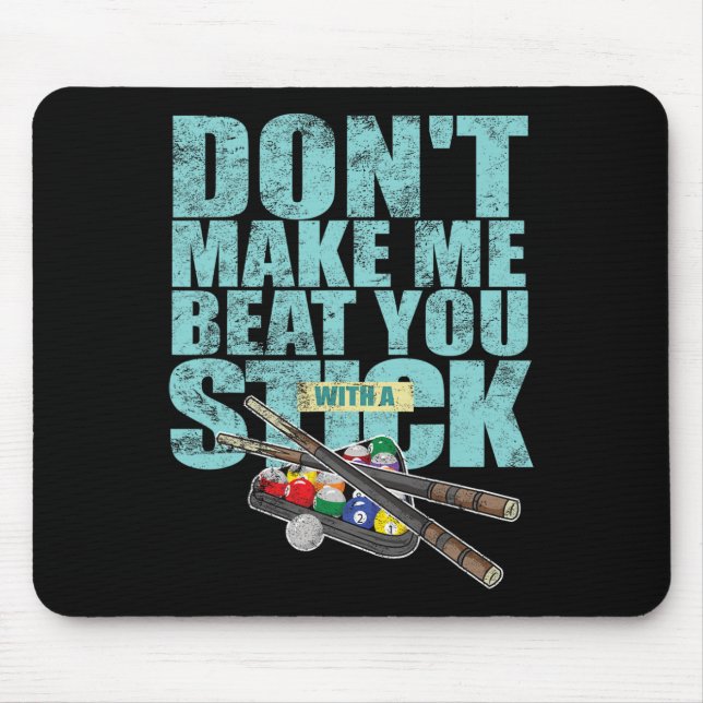 Billiard Player Shoot Pool Snooker Cue Mousepad (Vorne)