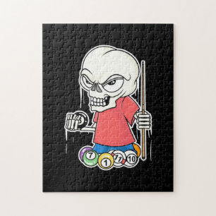 Billiard Player Skull Billiard Player