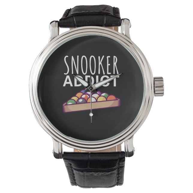 Billiard Player | Snooker Addict Armbanduhr (Vorderseite)