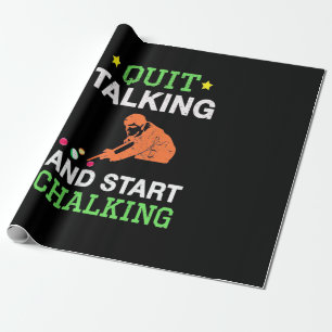 Billiard Player Snooker Start Chalking Geschenkpapier