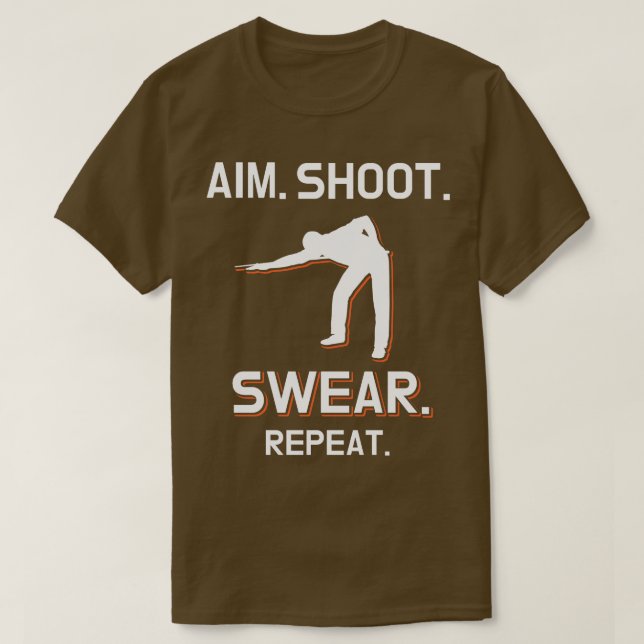 Billiard Playing Billiard Cue T-Shirt (Design vorne)