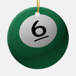 BILLIARD / POOL BALL CHRISTMAS ORNAMENT 6 (SECHS)