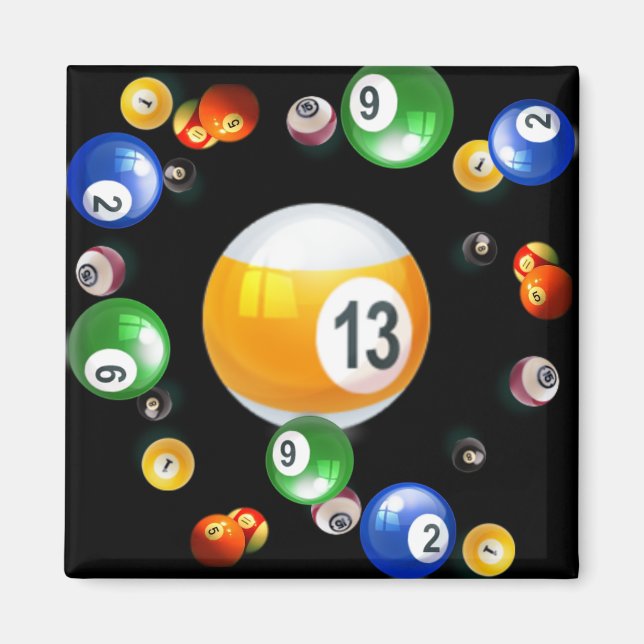 Billiard Pool Balls Magnet (Vorne)