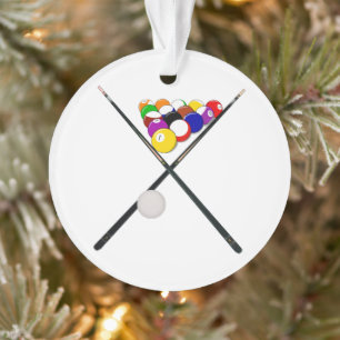 Billiard Pool Balls und Cues Ornament