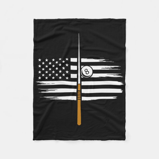 Billiard Pool Player Billiard Tabelle USA US Ameri Fleecedecke (Vorderseite)