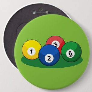 Billiard Pool Snooker Balls Button