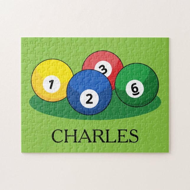 Billiard Pool Snooker Balls personalisieren (Horizontal)