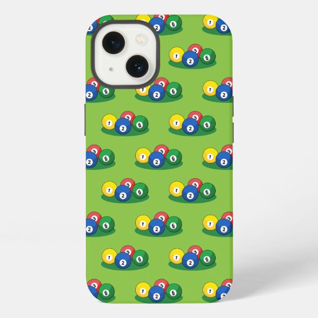 Billiard Pool Snooker Kugeln Muster iPhone Hülle (Rückseite)