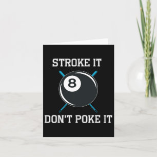 Billiard Pool Snooker Player Funny Stroke Es nicht Karte