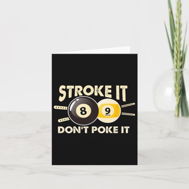 Billiard Pool Snooker Player Funny Stroke Es nicht Karte (Vorderseite)