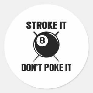 Billiard Pool Snooker Player Funny Stroke Es nicht Runder Aufkleber