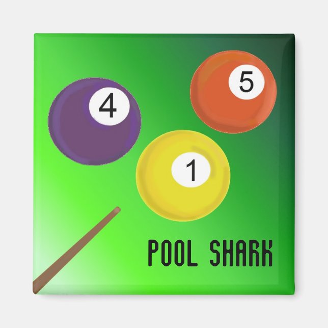 Billiard Poolhai Magnet (Vorne)