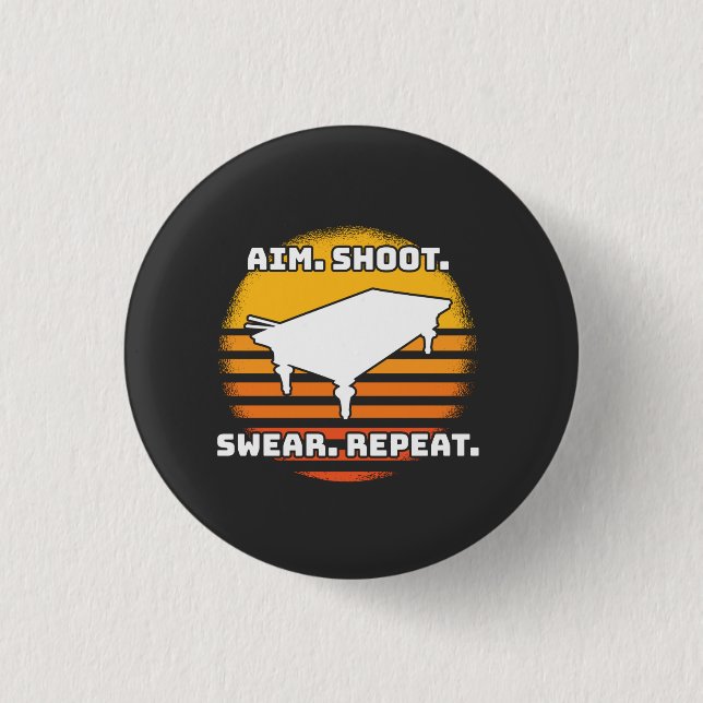 Billiard Retro Vintag Button (Vorderseite)