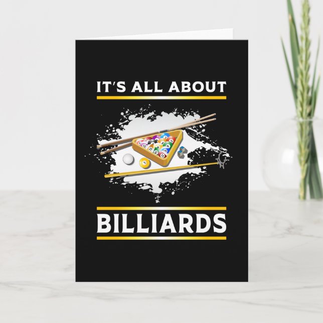 Billiard Snooker Pool 8 Ball Funny Gift Karte (Vorderseite)