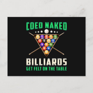 Billiard Snooker Pool 8 Ball Funny Gift Postkarte
