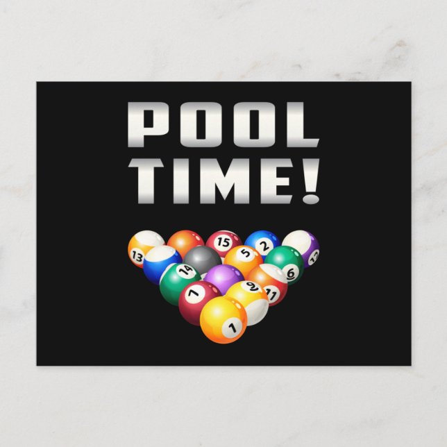 Billiard Snooker Pool 8 Ball Funny Gift Postkarte (Vorderseite)
