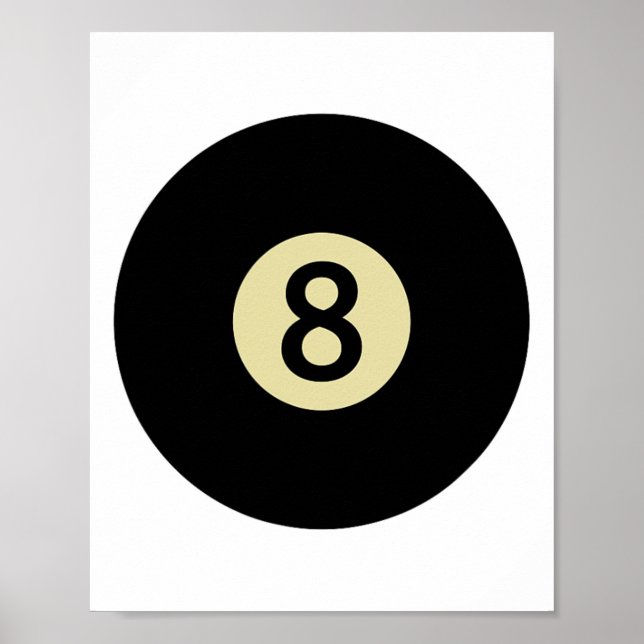 Billiard Snooker Pool Ll Nummer 8 Billiard Player Poster (Vorne)