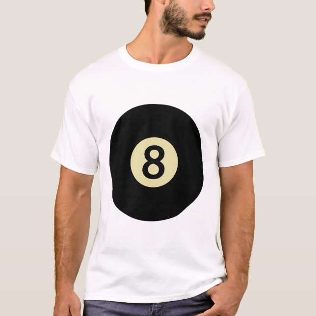 Billiard Snooker Pool Ll Nummer 8 Billiard Player T-Shirt (Vorderseite)