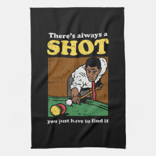 Billiard Snooker Retro Geschirrtuch