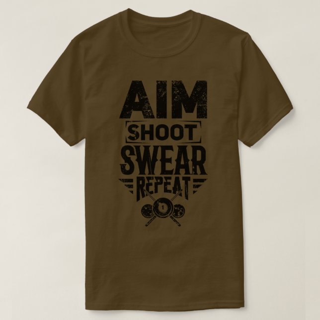 Billiard Snooker T-Shirt (Design vorne)