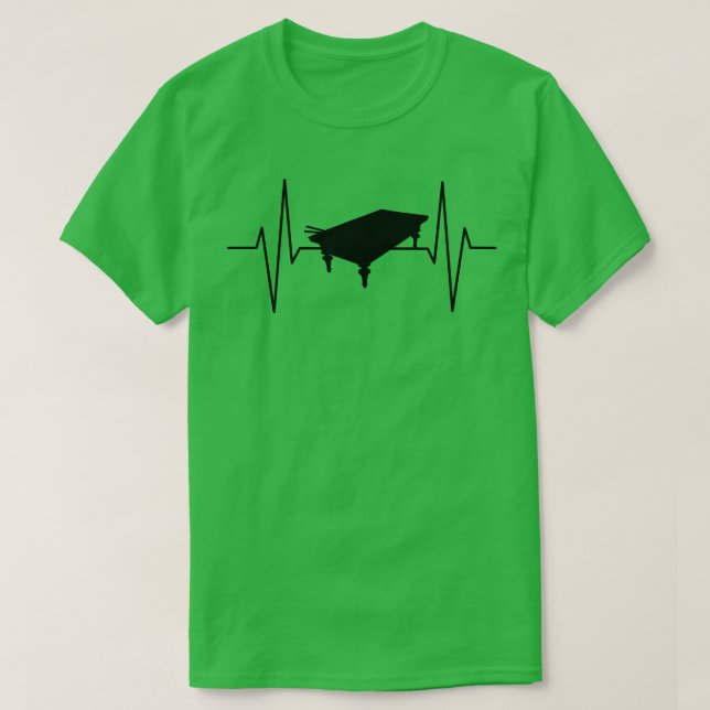 Billiard Table Heartbeat T-Shirt (Design vorne)