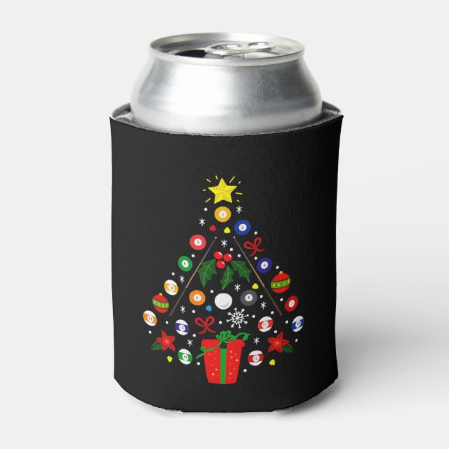 Billiard Weihnachtsbaum Dosenkühler (Kanne Vorderseite)