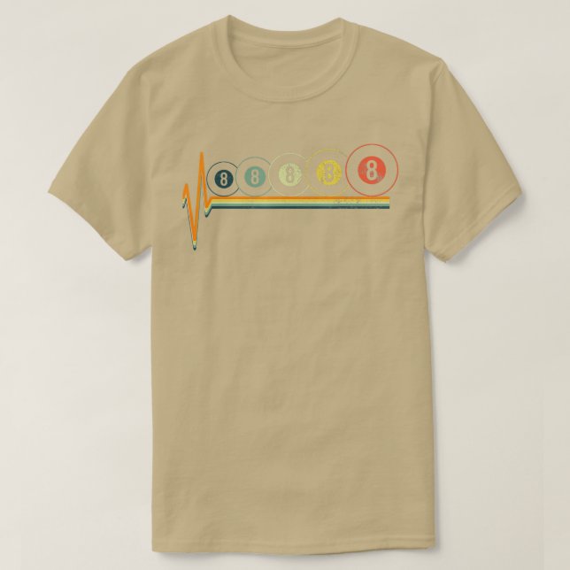 Billiards acht Vintage Retro T-Shirt (Design vorne)