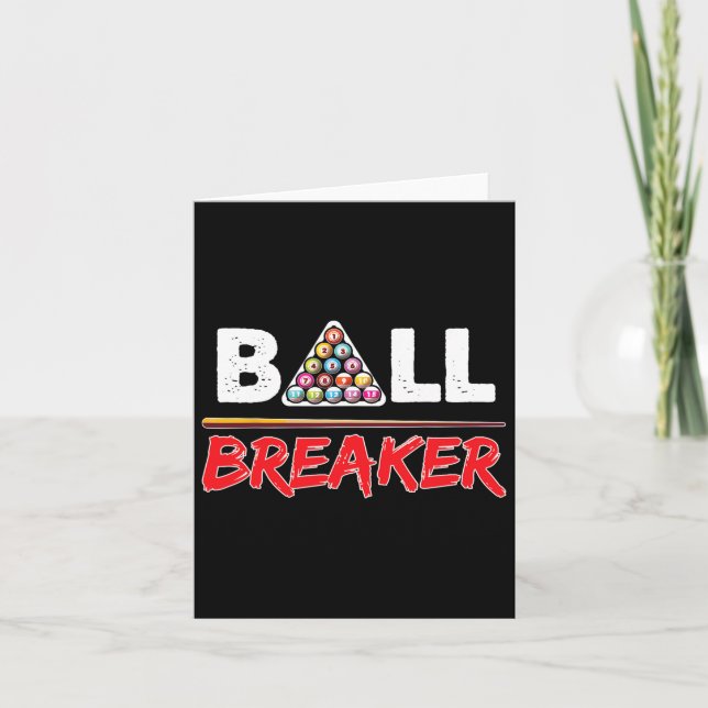 Billiards Ball Breaker Funny Shooting Pool Geschen Karte (Vorderseite)