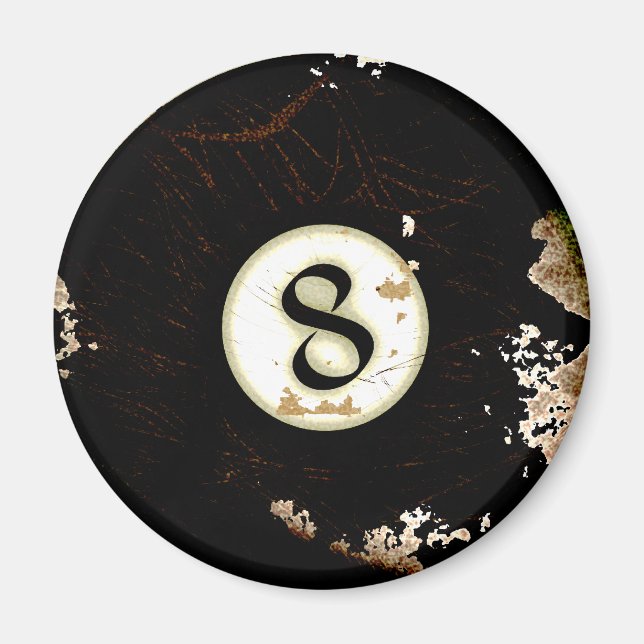 BILLIARDS BALL NUMMER 8 MAGNET (Vorne)