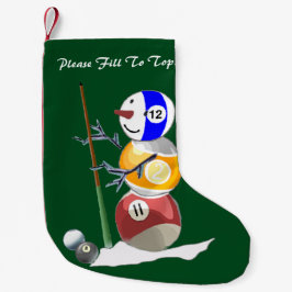 Billiards Ball Snowman Weihnachten Kleiner Weihnachtsstrumpf