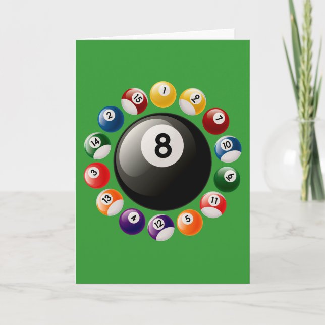 BILLIARDS BALLS KARTE (Vorderseite)