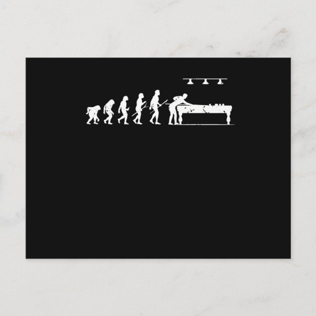 Billiards Evolution of Man Pool Billiards Game Postkarte (Vorderseite)