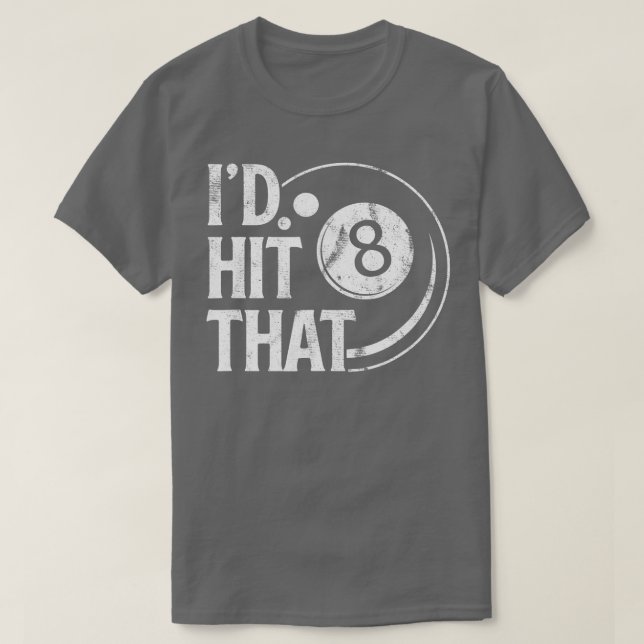 Billiards Funny Id hat das 88 Ball Pool-Spiel getr T-Shirt (Design vorne)