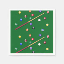 Billiards Geburtstagsparty Pool Cue Papier Napkin