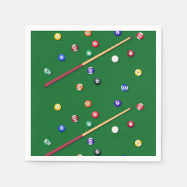 Billiards Geburtstagsparty Pool Cue Papier Napkin Serviette