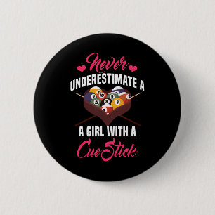 Billiards Girl Player Table Snooker Pyramid Billia Button
